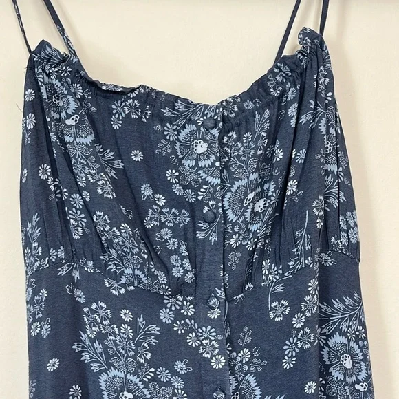 Madewell Tie Back Button Front Midi Dress Sz 4 - Picture 5 of 10